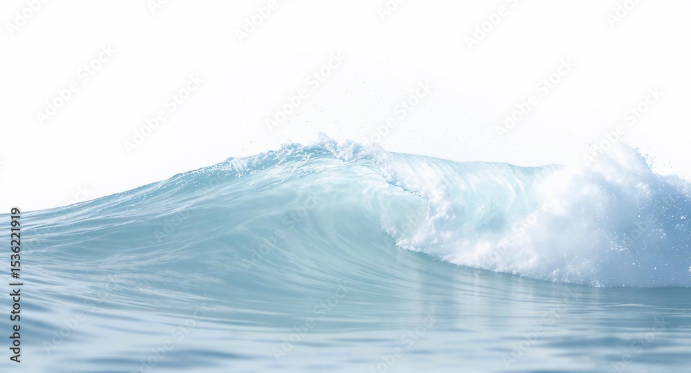 Obraz premium Crashing Wave Isolated on White