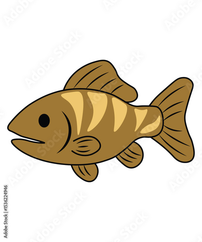 Tilapia Fish Cartoon Vector