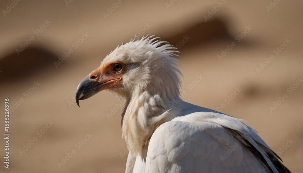 closeup of a egyptian vulture closeup of a egyptian vulture
