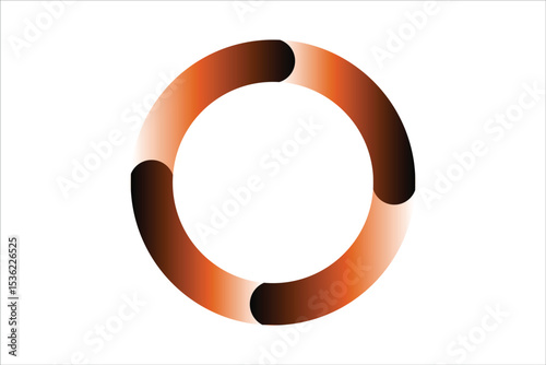 Abstract Gradient Circle Vector Illustration with Rotating Effect and Modern Design