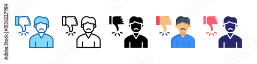 Criticism Multiple Style Icon Set Collection.