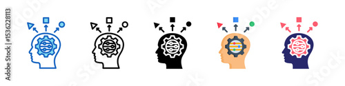 Adapt To Change Multiple Style Icon Set Collection.