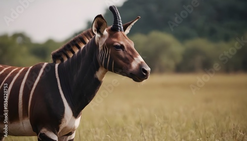 closeup of a okapi