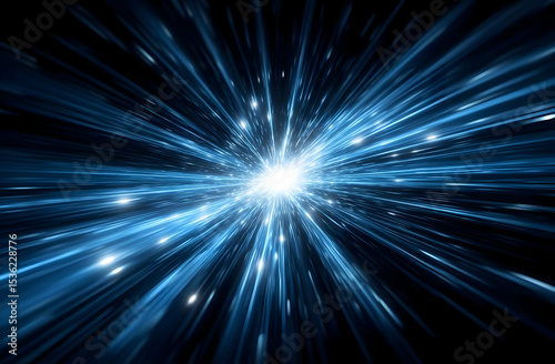 A stunning burst of light and energy, illustrating the concept of speed, power, and dynamic motion in technology.
