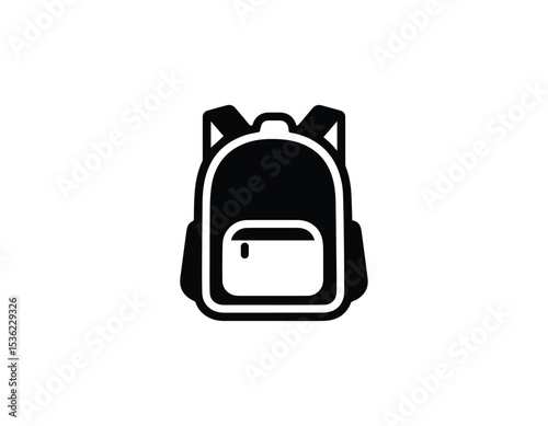 School bag, School bag icon. Backpack icon glyph line style.  education icons, Big Backpack - School Bag Vector 