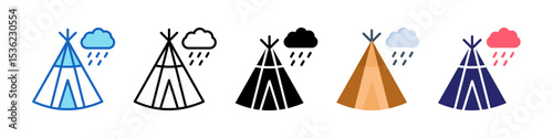 Shelter Multiple Style Icon Set Collection.