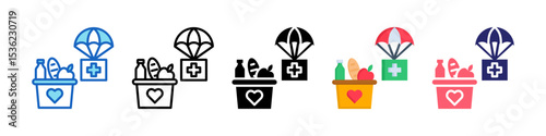Humanitarian Multiple Style Icon Set Collection.