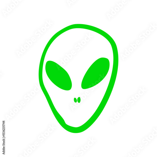 alien head hand drawn element
