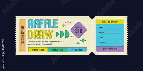 raffle ticket template, raffle draw ticket template, print ready, raffle ticket, raffle paper voucher, charity, fundraising event ticket template