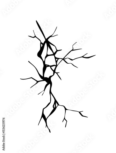 natural crack wall element