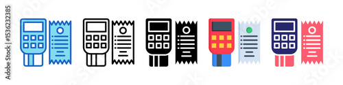 Payment System Multiple Style Icon Set Collection.
