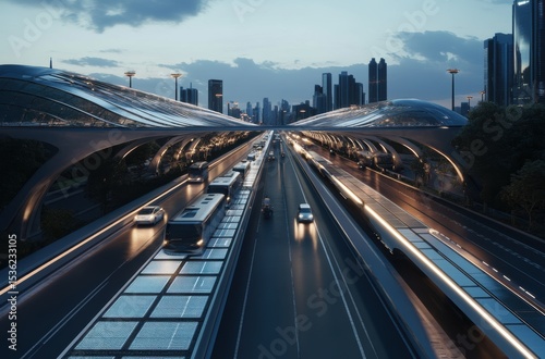 Solar-powered express lanes in