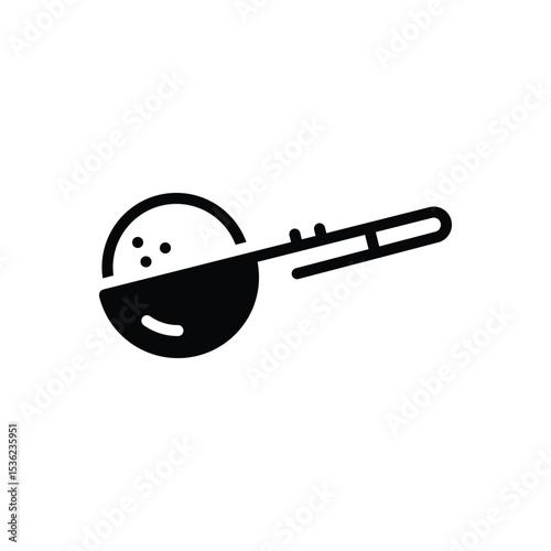 Black solid icon for scoop