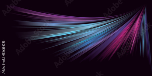 Abstract colorful light dynamic high speed motion on dark purple background graphic illustration.