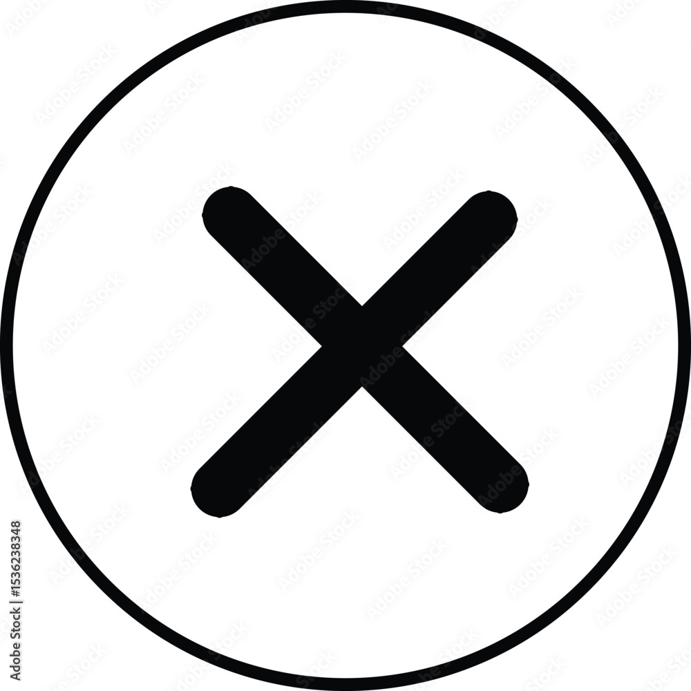 Obraz premium cross mark button