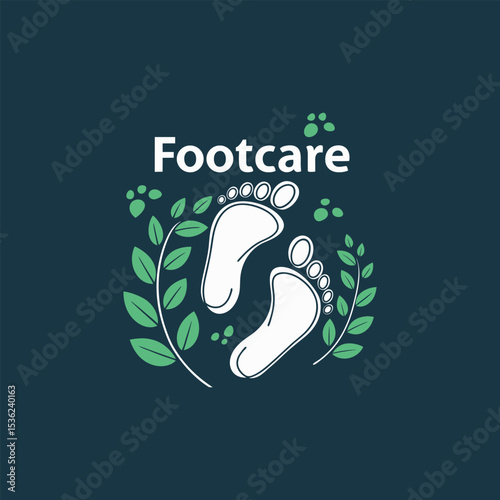 foot care logo design vector 