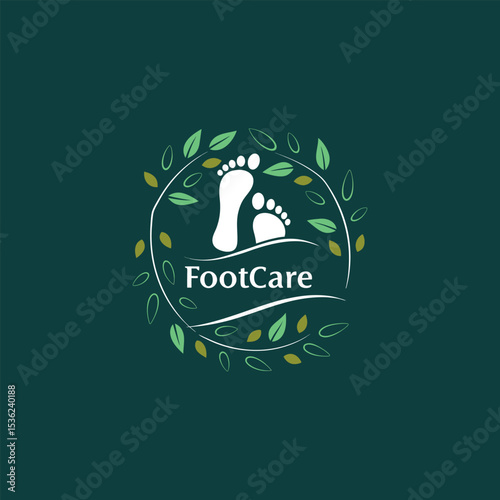 foot care logo design vector 