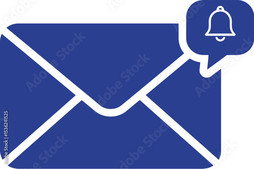 Email notification new message alert inbox mail online communication digital marketing vector graphic editable stock vector illustration