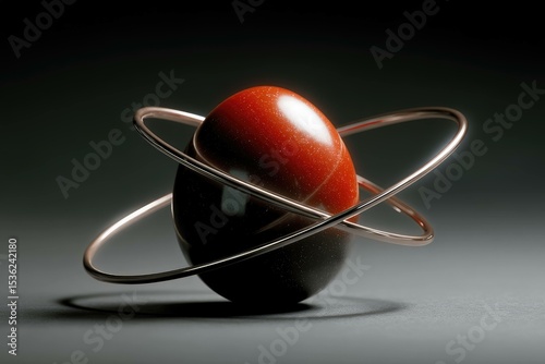 Egg styled as a mini planet with orbit ring