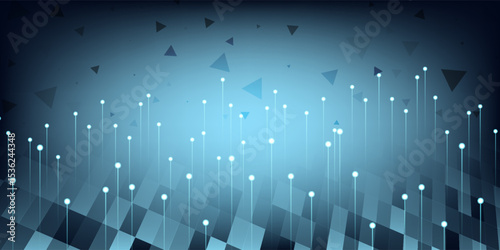 3D illustration of binary code cascading against a dark blue background, symbolizing data flow and digital connectivity. Ideal for tech and programming themes.