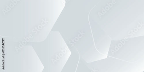 White background abstract art vector illustration with hexagon shape modern arts