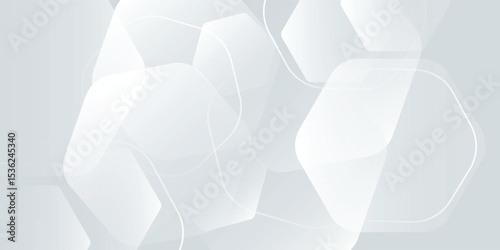 White background abstract art vector illustration with hexagon shape modern arts