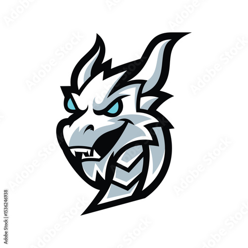 dragon esport mascot design logo