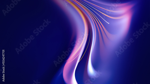 Colorful Abstract Design With Flowing Lines and Curves