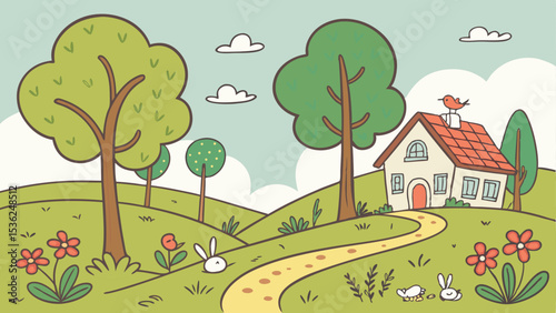 Draw pictures in a natural and untamed setting.