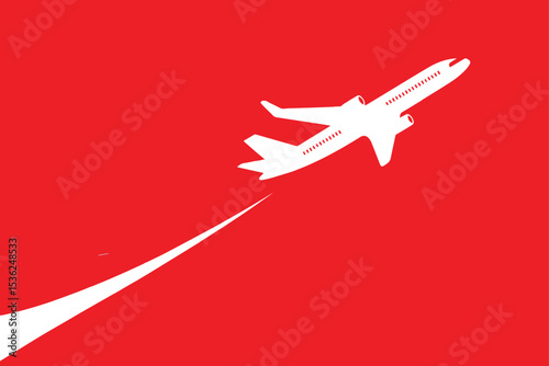 Illustration of Simple Airplane Travel Open