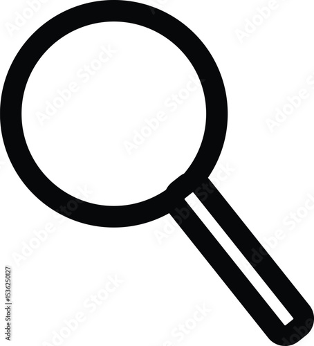 magnifying glass on white background