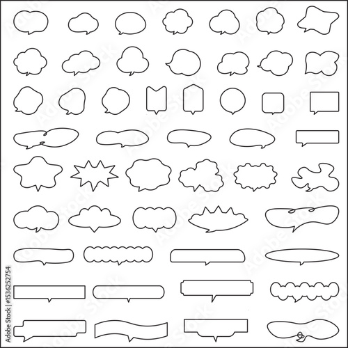Versatile comic-style vector set featuring numerous speech, thought and dialogue bubbles — perfect for graphic novels, flyers, education, social media, creative projects, startups, and much more.