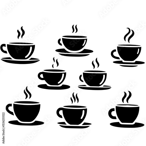 set of coffee cups
