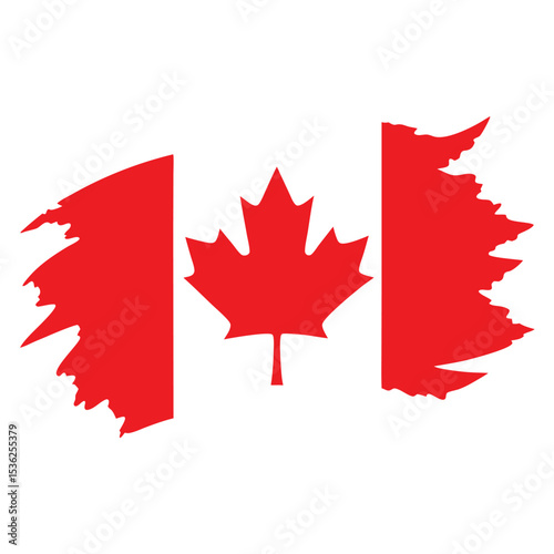 Distressed Canadian Flag for Canada Day Celebrations and Patriotic Designs
