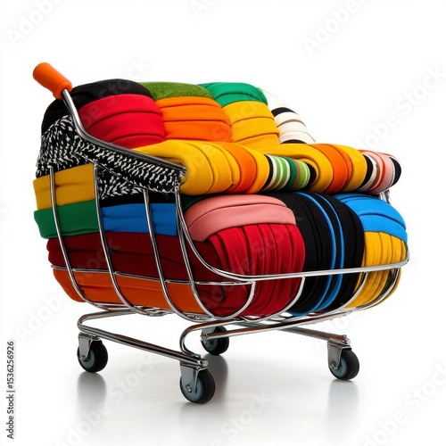 Colorful Patchwork Sofa Cushions in Shopping Cart