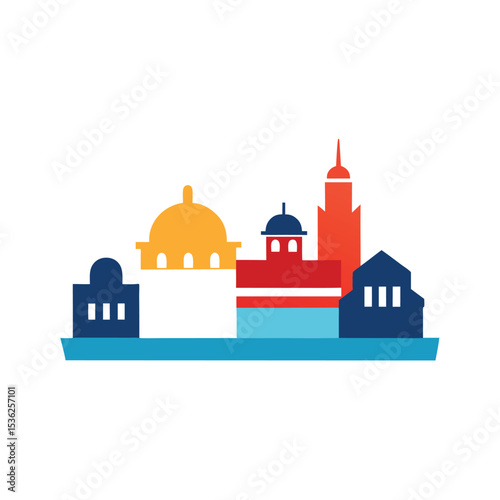 Minimalist Helsinki Skyline with Modern Architecture Features