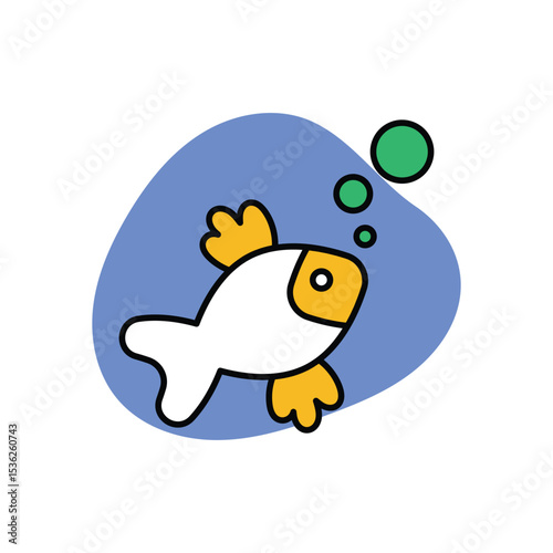 Fish Icon vector stock illustration