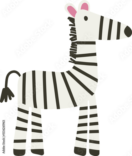 baby zebra vector illustration