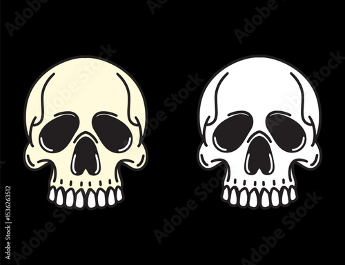 Skull head vector illustration
