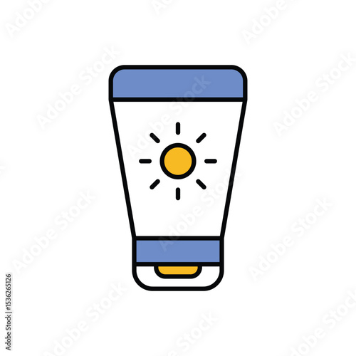Sun Lotion Icon vector stock illustration
