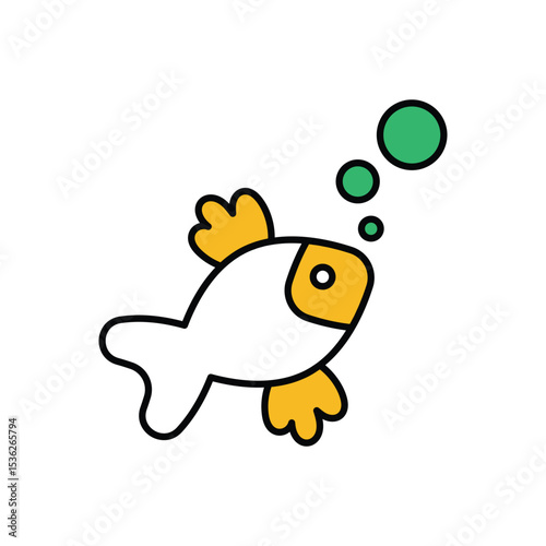 Fish Icon vector stock illustration