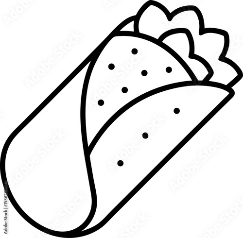 Burrito Mexican Food Icon
