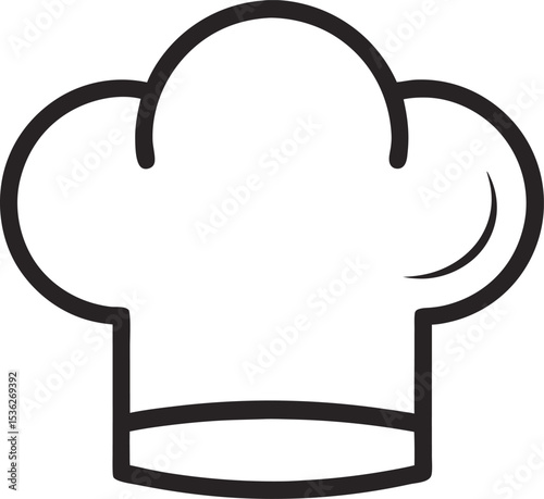 chef hat logo and icon vector design template