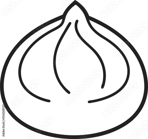 dumpling icon  flat vector icon