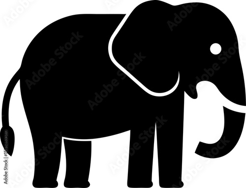 elephant silhouette vector illustration