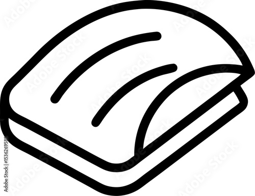 icon of salmon fillet slice ideal for BBQ grilling or seafood meal illustrations.