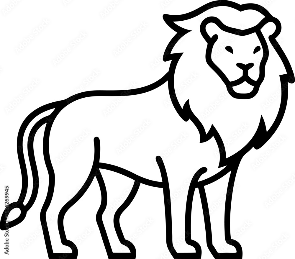 Obraz premium lion vector illustration