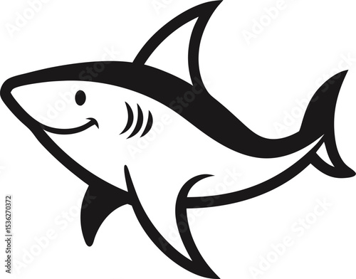 silhouette of a shark illustration