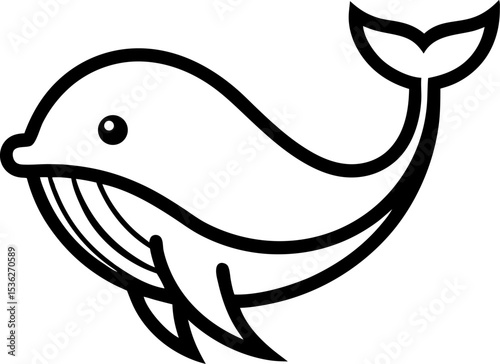 Humpback Whale line art vector. humpback whale outline illustration design. Whale linear sketch drawing isolated