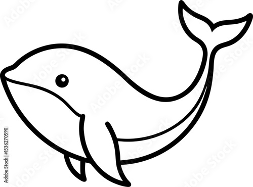 Humpback Whale line art vector. humpback whale outline illustration design. Whale linear sketch drawing isolated